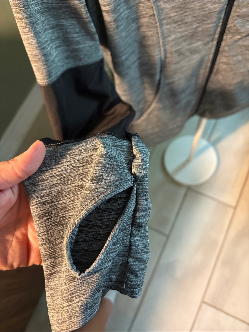 Danskin Now Gray and Black Full-Zip Active Jacket - Picture 3 of 4